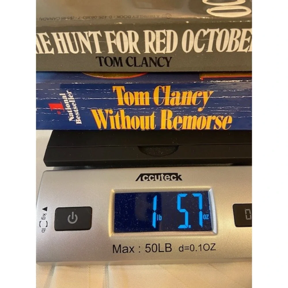 Tom Clancy The Hunt for Red October & Without Remorse Paperback Book Lot Vintage